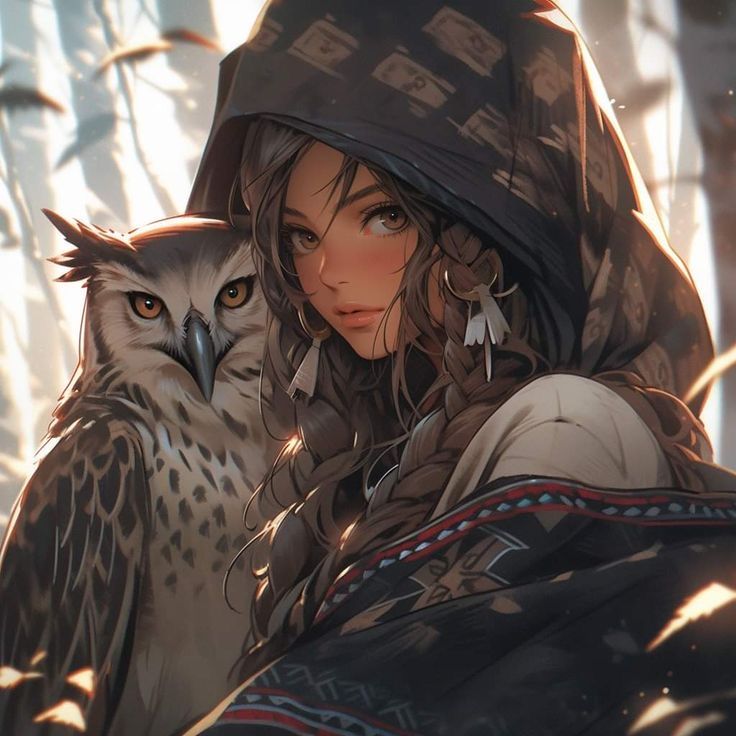 angel with owl